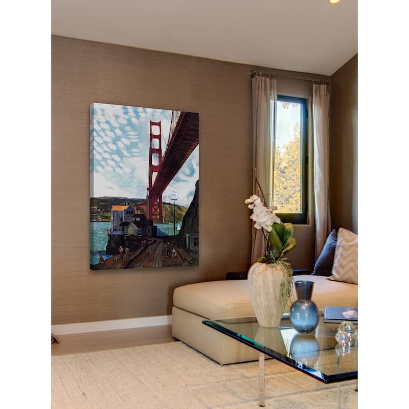 Marmont Hill - 'Under the Bridge' Painting Print on Wrapped Canvas - Multi-Color