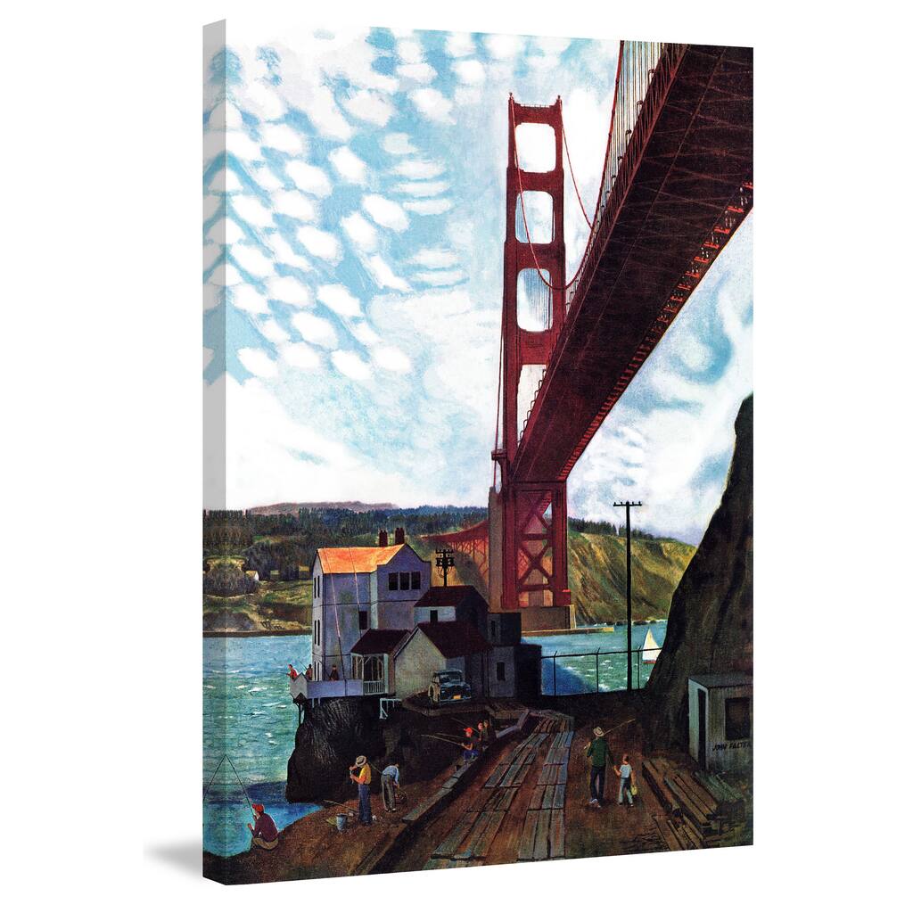 Marmont Hill - 'Under the Bridge' Painting Print on Wrapped Canvas - Multi-Color
