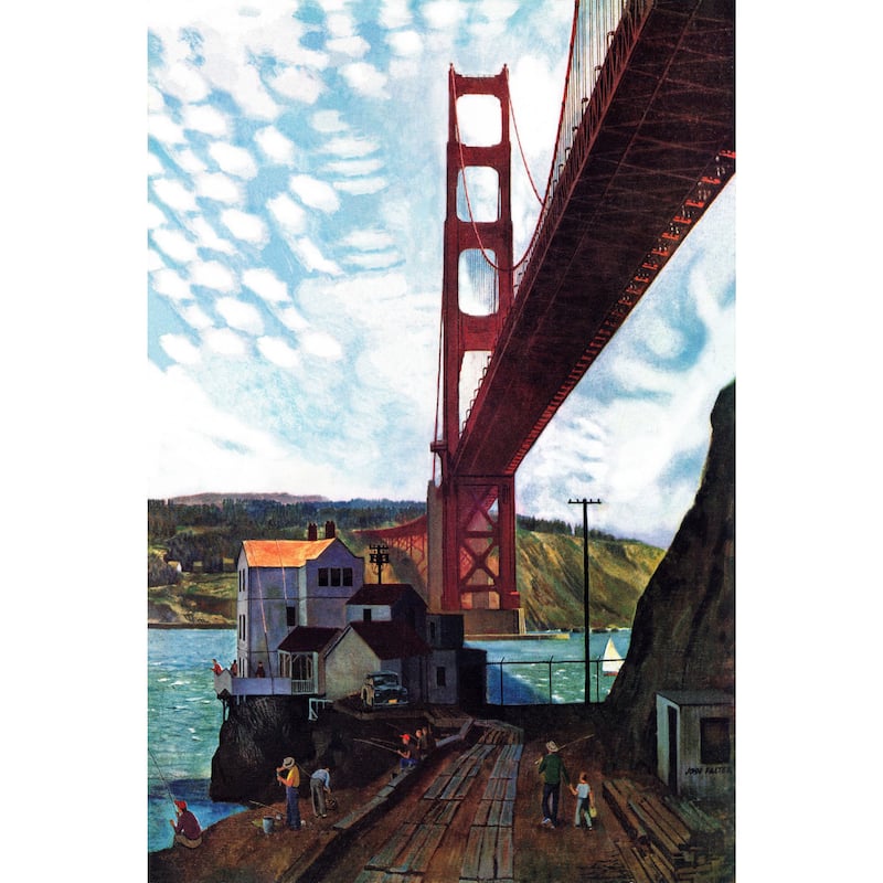 Marmont Hill - 'Under the Bridge' Painting Print on Wrapped Canvas - Multi-Color