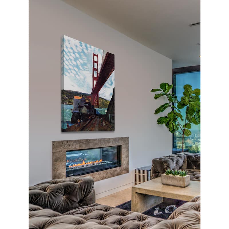 Marmont Hill - 'Under the Bridge' Painting Print on Wrapped Canvas - Multi-Color
