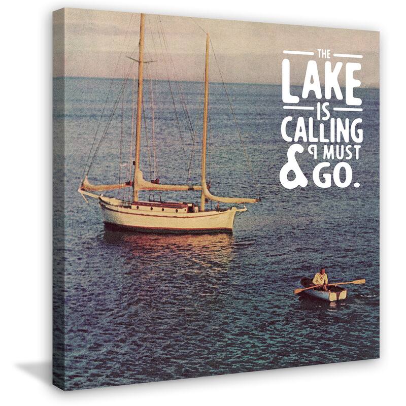 Marmont Hill - 'The Lake is Calling' Painting Print on Wrapped Canvas - Multi-Color