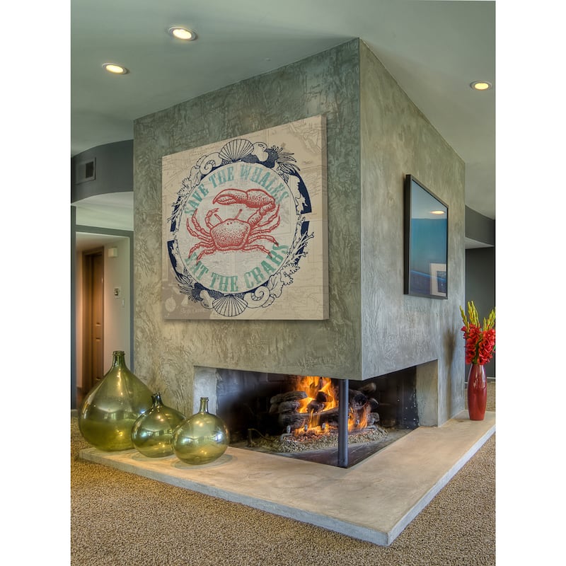Marmont Hill - 'Save Whales 2' Painting Print on Wrapped Canvas - Multi-Color
