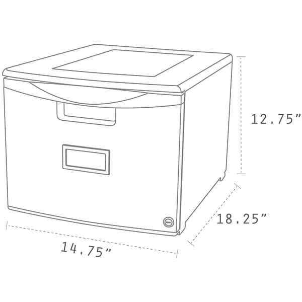 Shop Storex Single Drawer Mini Locking File Cabinet Gray Free