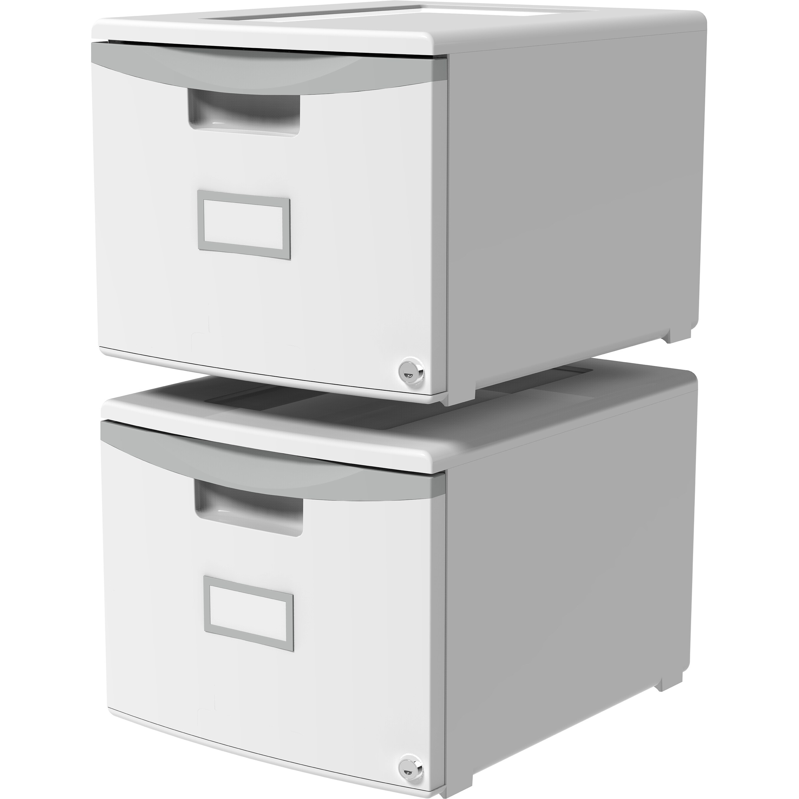 Shop Storex Single Drawer Mini File Cabinet With Lock Gray Set