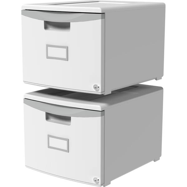Shop Storex Single Drawer Mini File Cabinet With Lock Gray Set