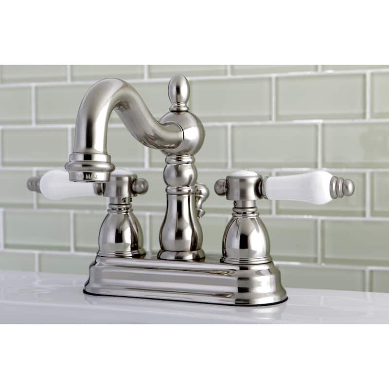 Kingston Brass Victorian Porcelain Handles Bathroom Faucet
