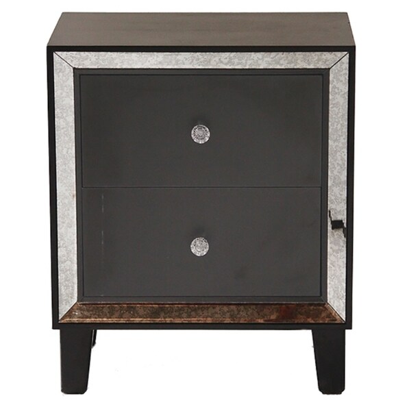 Bon Marche Collection Mirror-trim Cabinet with 2 Oversize Drawers