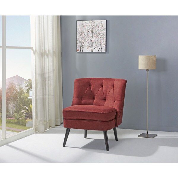 red accent chair