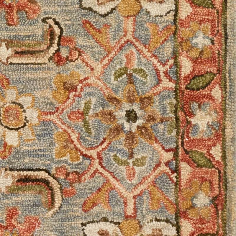 Alexander Home Madaline Traditional Floral Hand-Hooked 100% Wool Area Rug