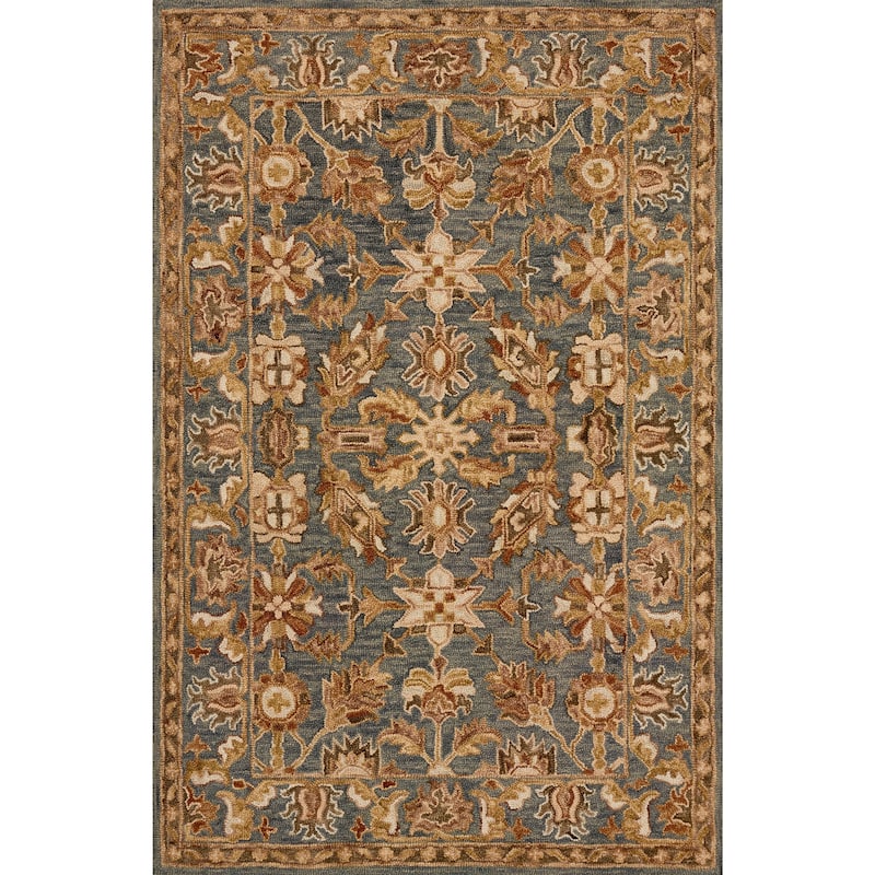 Alexander Home Madaline Victorian Botanical Hand-hooked 100% Wool Rug