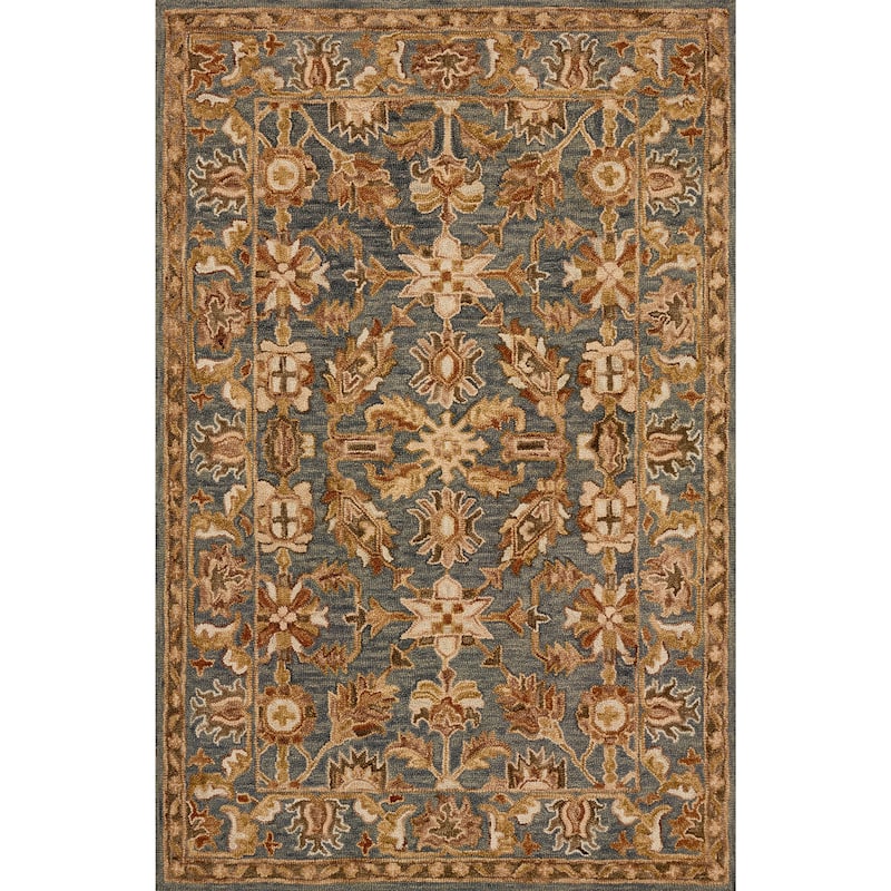 Alexander Home Madaline Victorian Botanical Hand-hooked 100% Wool Rug