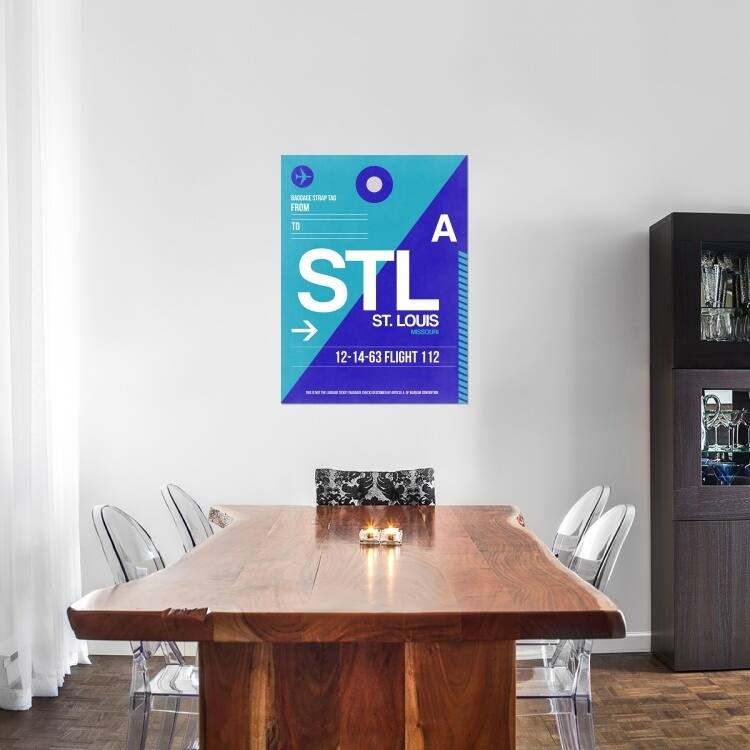 Naxart Studio 'STL St. Louis Luggage Tag II' Stretched Canvas Wall Art