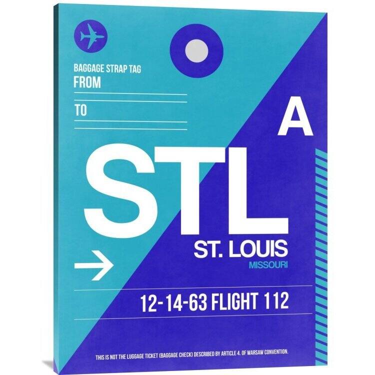 Naxart Studio 'STL St. Louis Luggage Tag II' Stretched Canvas Wall Art