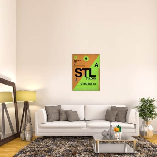 Naxart Studio 'STL St. Louis Luggage Tag I' Multicolored Stretched Canvas  Wall Art - Bed Bath & Beyond - 14039523