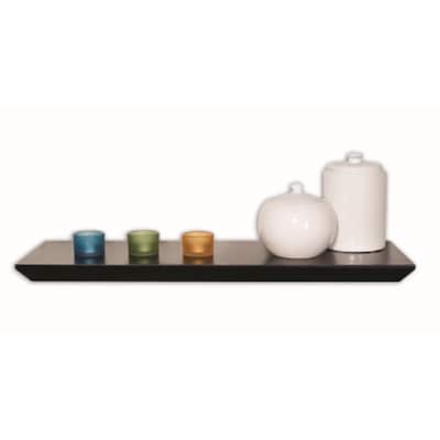 InPlace 24-inch Black Angular Bracketless Wall Shelf