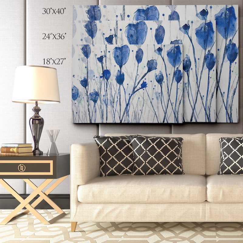 Blue Day Garden Canvas Wall Art