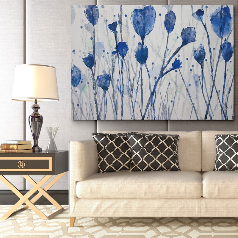 Blue Day Garden Canvas Wall Art