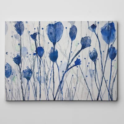 Blue Day Garden Canvas Wall Art