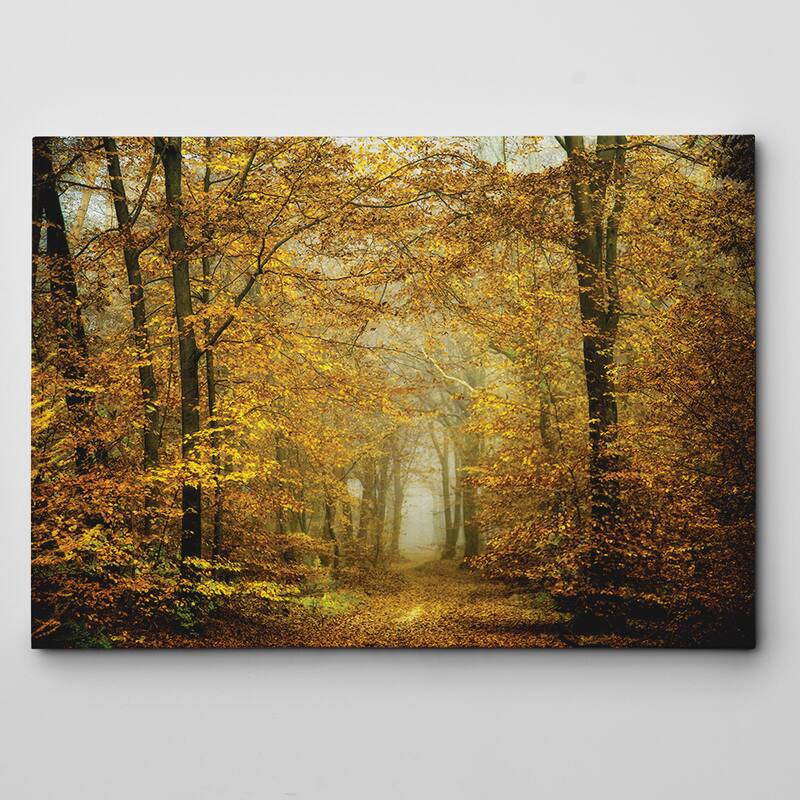 Soon Fall Leaves Canvas Wall Art