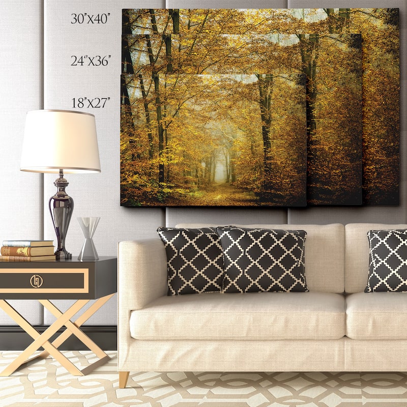 Soon Fall Leaves Canvas Wall Art