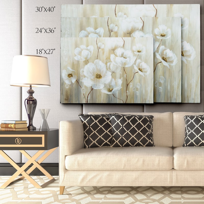 Shimmering Blossoms Canvas Wall Art