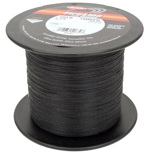 Berkley FireLine Fused Original Line Spool 1500 Yards, 0.012" Diameter, 20 lb Breaking Strength, Smoke
