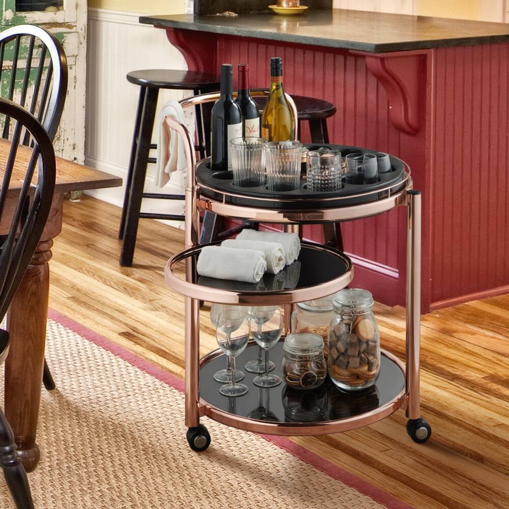 Silver Orchid O'Fredericks Contemporary Mobile Serving/Kitchen Cart