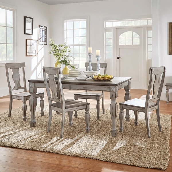 Extending Dining Room Table eleanor grey two-tone wood butterfly leaf extending dining table Extending Dining Room Table eleanor grey two-tone wood butterfly leaf extending dining table