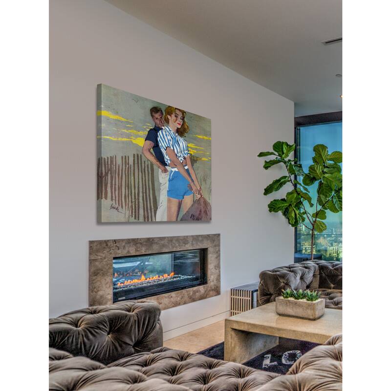 Marmont Hill - 'Beach Pose' Painting Print on Wrapped Canvas - Multi-Color