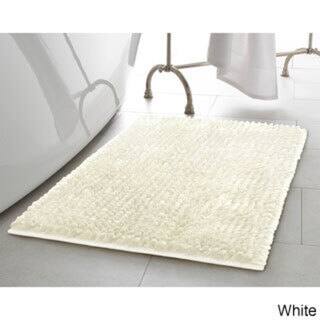 Shop Laura Ashley Butter Chenille Bath Mat 17 X 24 On Sale