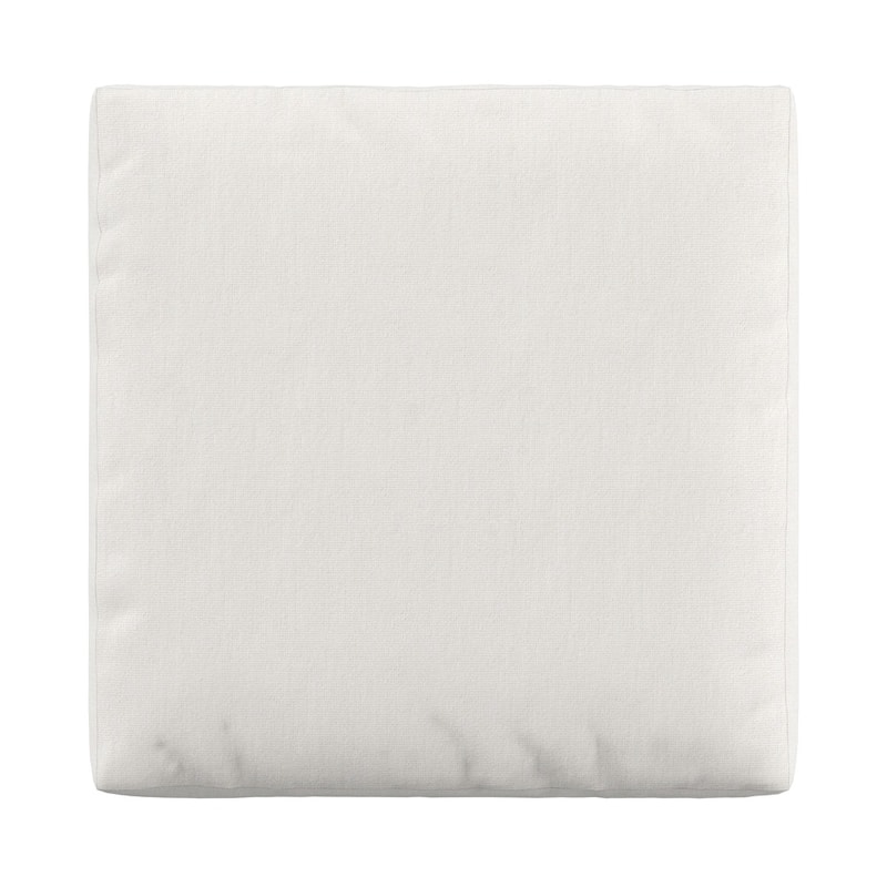 Lionel White Cotton Fabric Down-Filled Ottoman by iNSPIRE Q Artisan