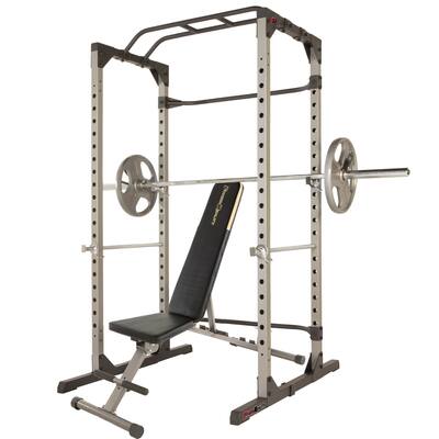 FITNESS REALITY 810XLT Power Cage with 800lb Capacity Weight Bench