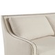 Faizah White Linen Nailhead Sloped Arm Sofa by iNSPIRE Q Artisan - Thumbnail 5