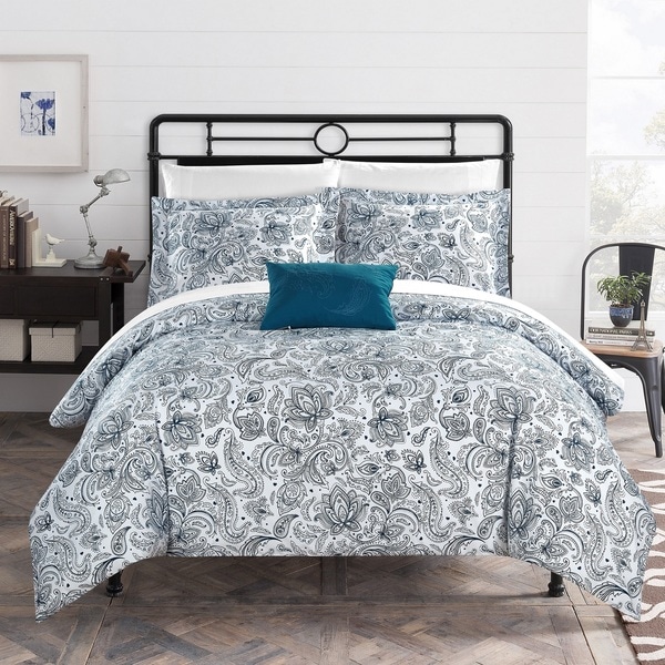 Chic Home 4-Piece Newark Park Blue Duvet Cover Set