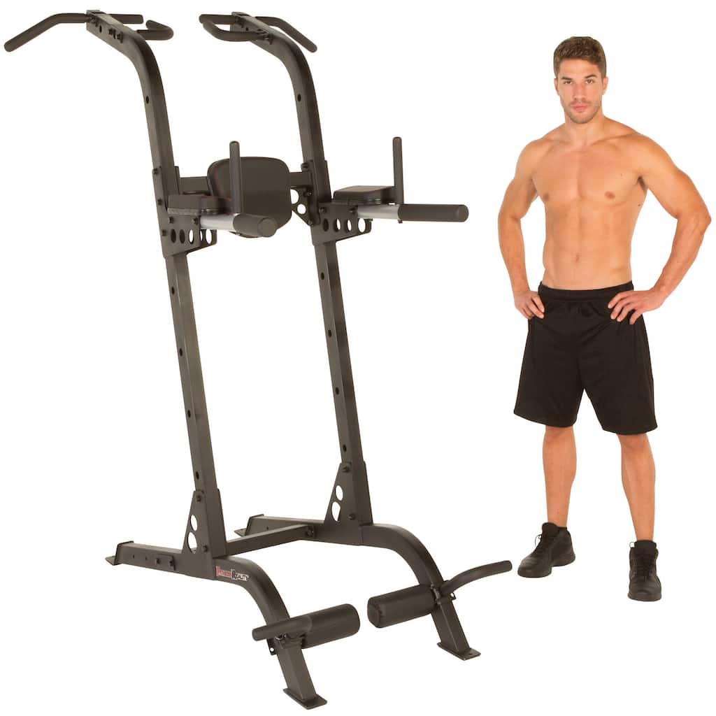 FITNESS REALITY X-Class High Capacity Multi-Function Power Tower - grey - 34"l x 49"w x 83"h
