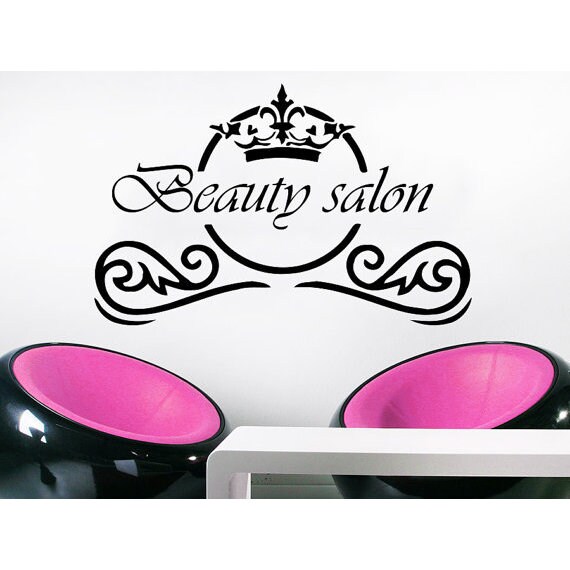 Shop Beauty Salon Wall Decal Fashion Make Up Hair Spa Salon Vinyl