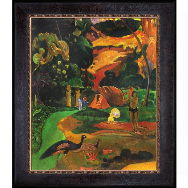 La Pastiche Paul Gauguin 'Matamoe (Death), Landscape with Peacocks