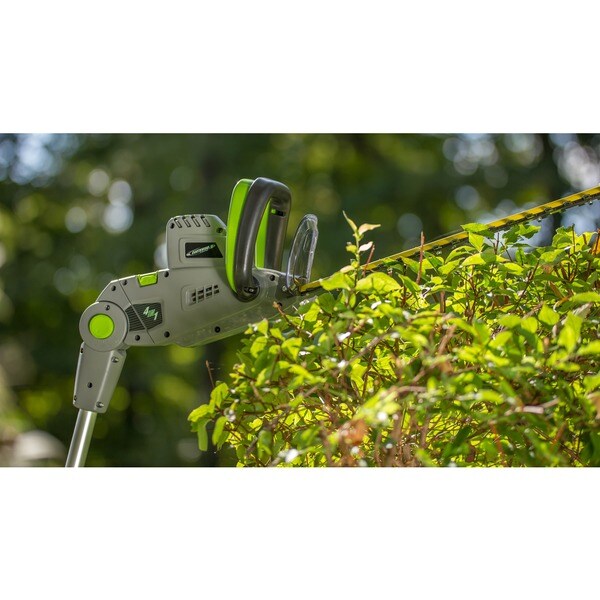 新作人気モデル 4-in-1 Earthwise Electric Hedge Saw, Pole with Chainsaw ミリタリー