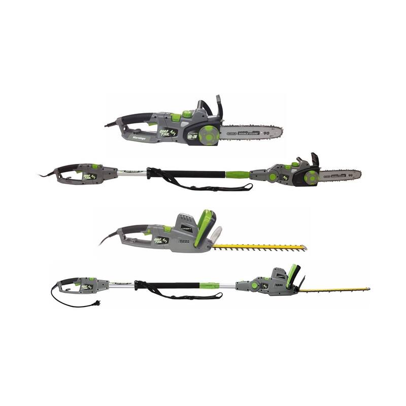 Earthwise 4-in-1 Electric Chainsaw with Pole Saw, Hedge Trimmer, and Pole Hedge Trimmer - - CVP41810
