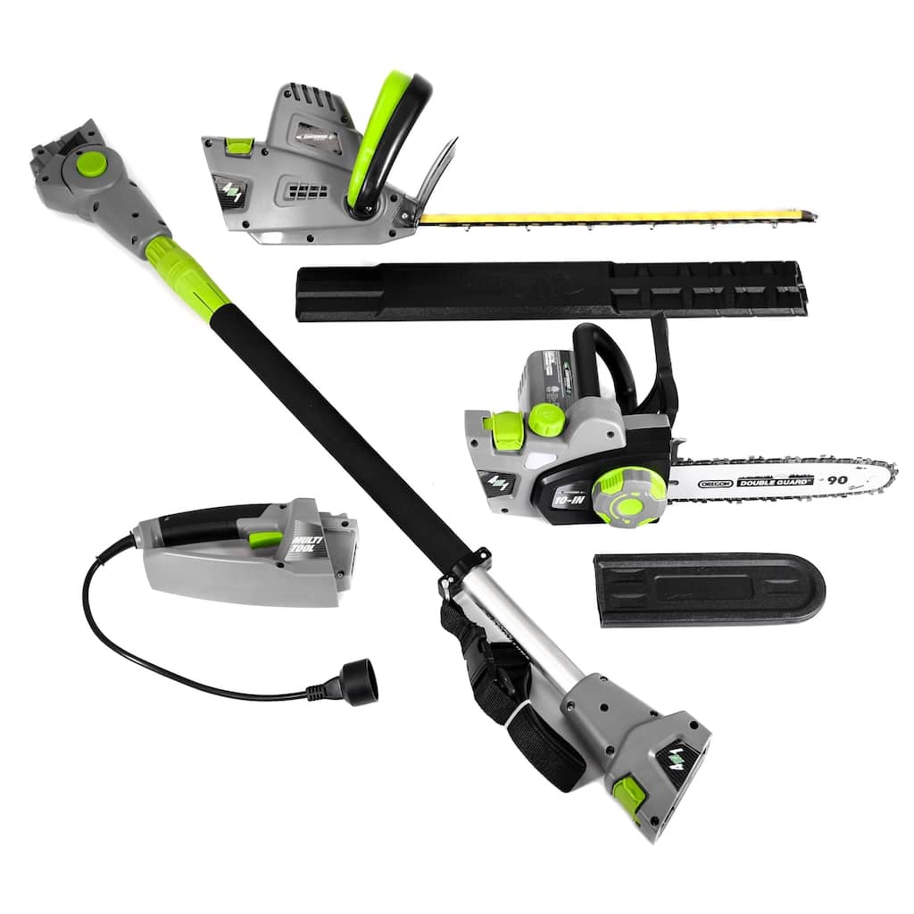 Earthwise 4-in-1 Electric Chainsaw with Pole Saw, Hedge Trimmer, and Pole Hedge Trimmer - - CVP41810