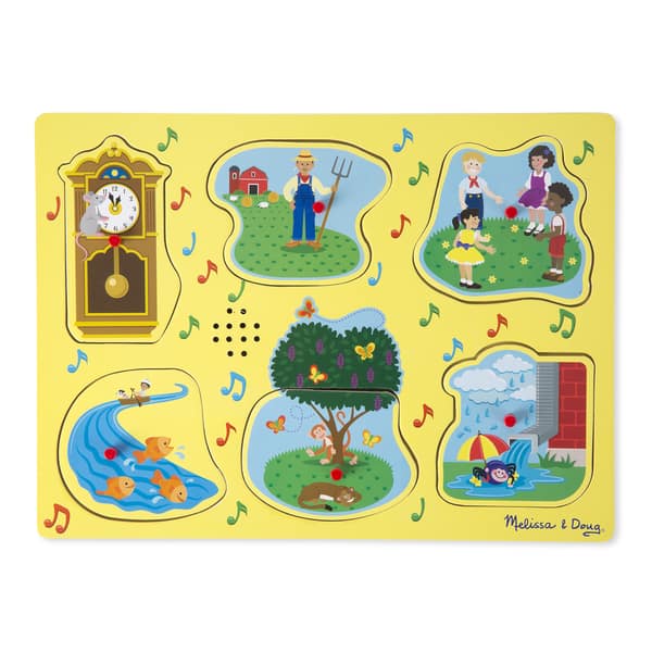 slide 2 of 3, Melissa & Doug Sing-Along Nursery Rhymes Sound Puzzle - Yellow - Multi