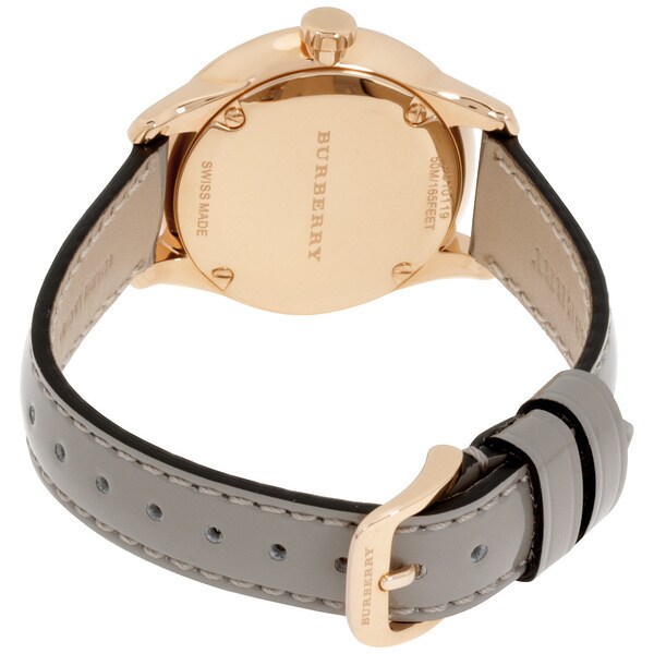 burberry stamped leather strap watch