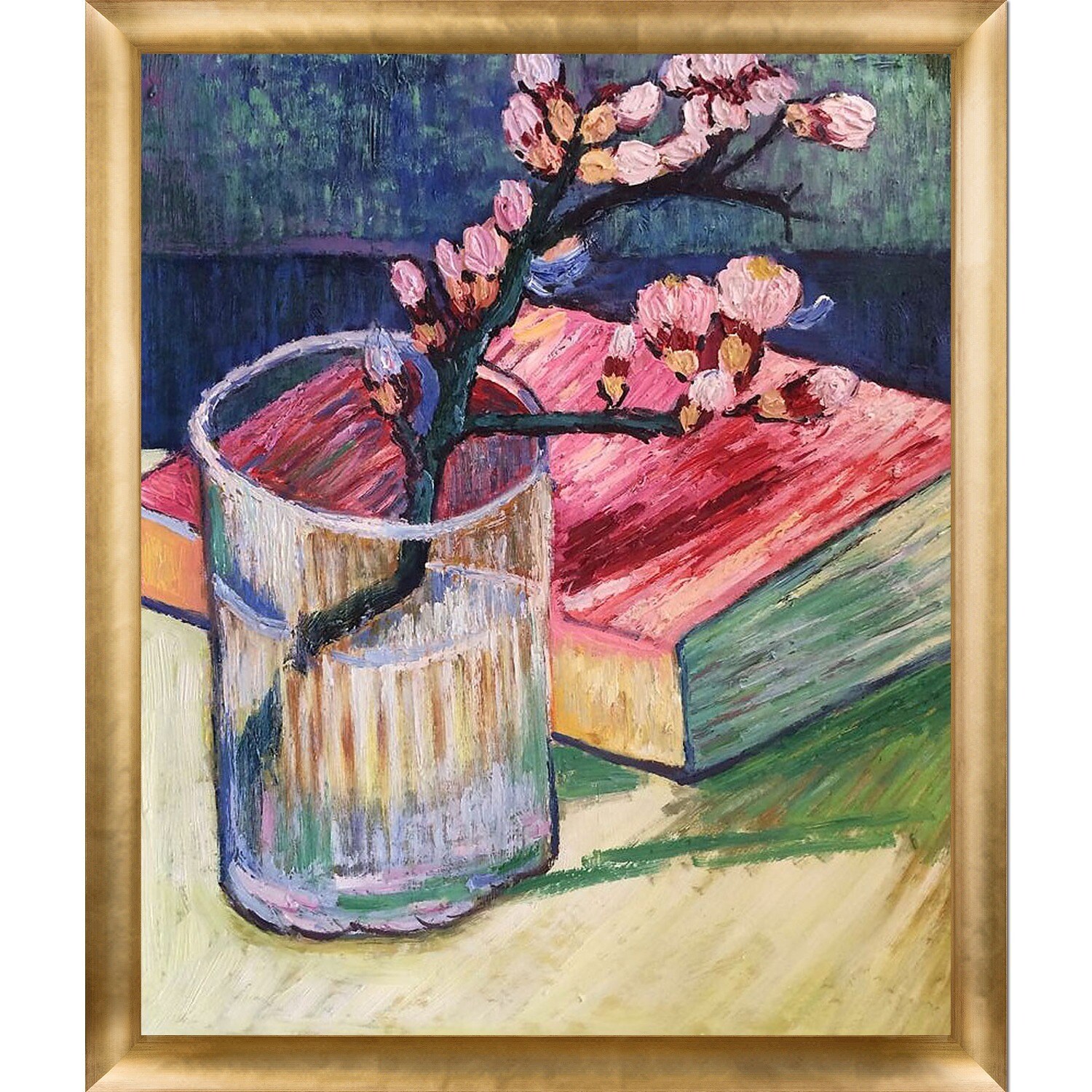 ARTCANVAS Sprig of Flowering Almond in a Glass 1888 by 2024 Vincent Van Gogh Canvas Art Print