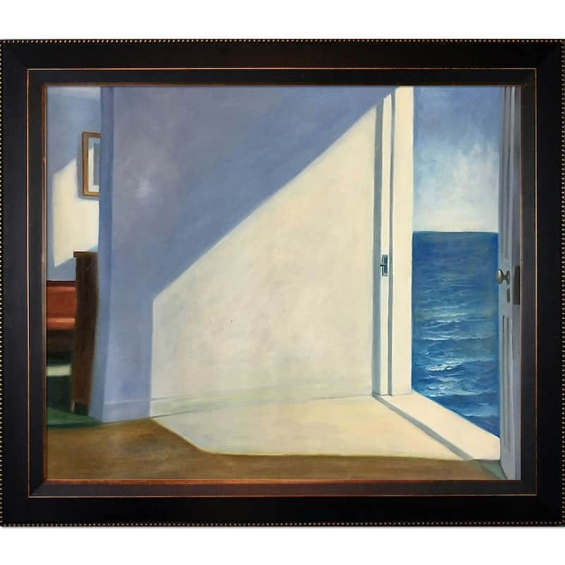 La Pastiche Edward Hopper 'Rooms by The Sea' Hand Painted Framed Oil ...