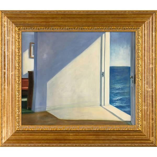 Edward Hopper 'Rooms by The Sea' Hand Painted Framed Oil Reproduction ...