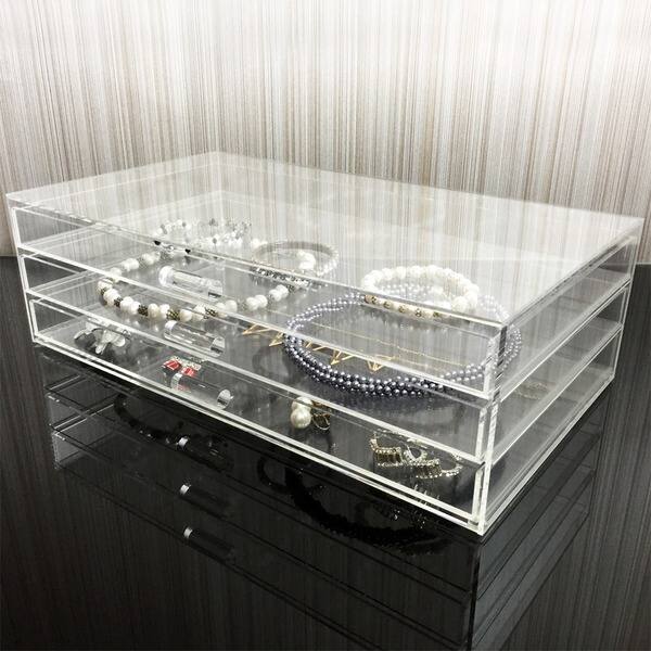 Shop Ikee Design Acrylic 3 Drawer Cosmetic And Jewelry Organizer