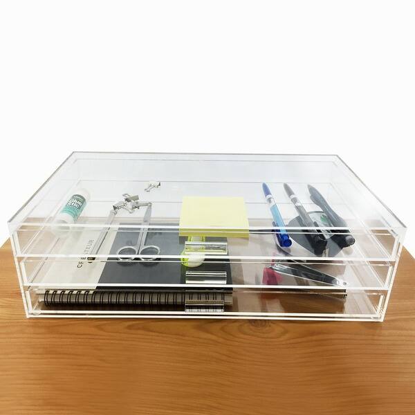 Shop Ikee Design Acrylic 3 Drawer Cosmetic And Jewelry Organizer