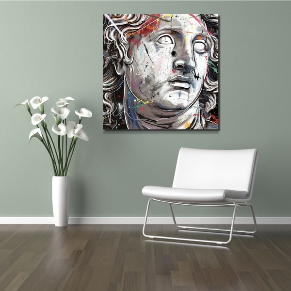 Maxwell Dickson 'Alexander The Great' Modern Canvas Wall Art - Bed