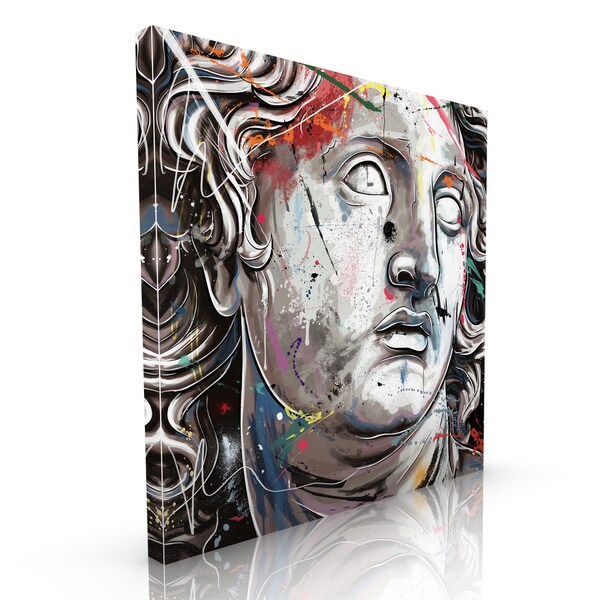 Maxwell Dickson 'Alexander The Great' Modern Canvas Wall Art - Bed