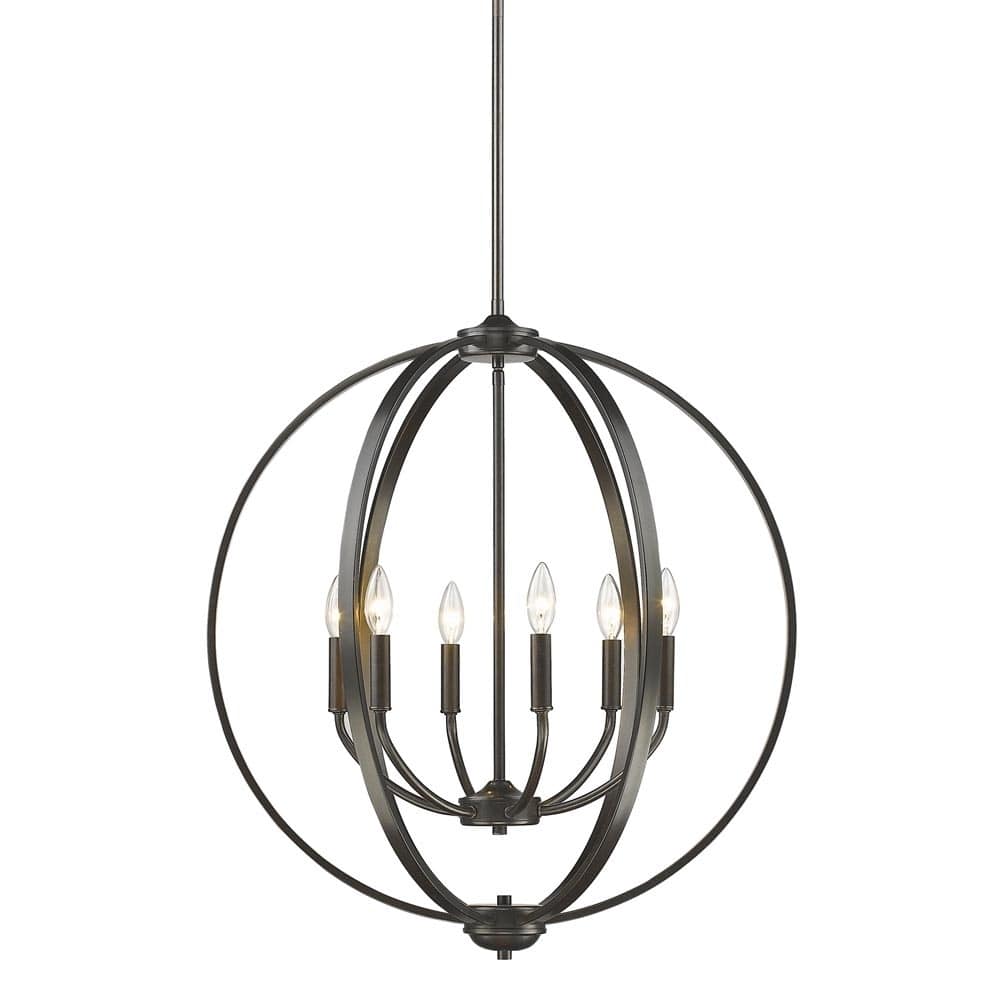 Copper Grove Zambee 6-light Chandelier in Etruscan Bronze
